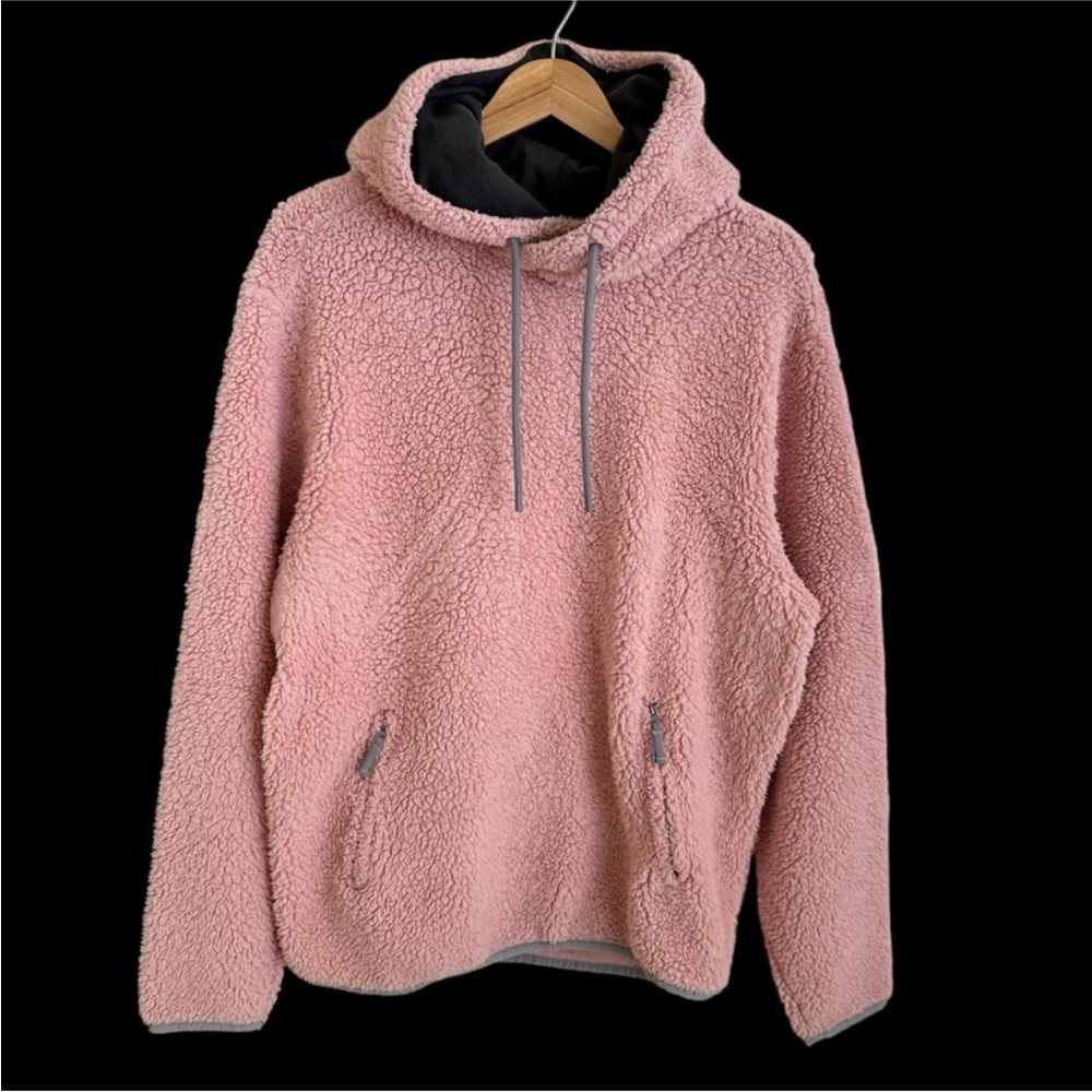 Chubbies Sweater LARGE Pink Sherpa Pullover Sweatshirt